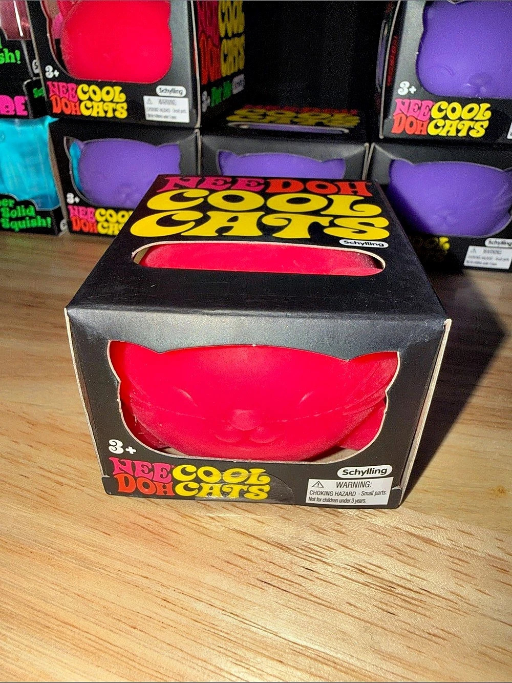 Schylling NeeDoh Cool Cat Pink Cat Sensory Toy NWT